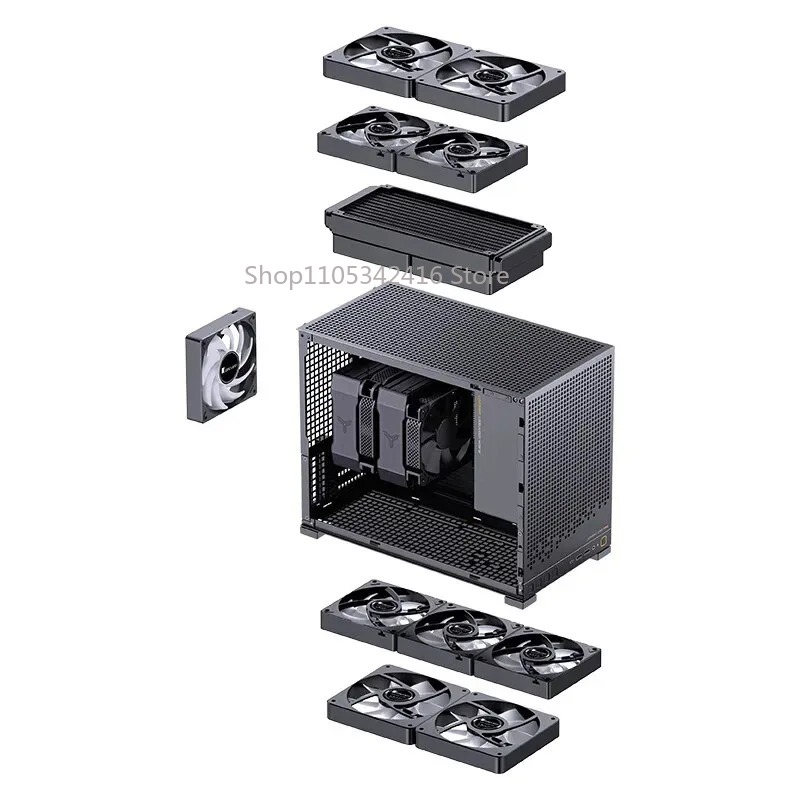 Mini Itx Case Water Cooling Support - Zwarte Transparante MATX Mini PC Behuizing