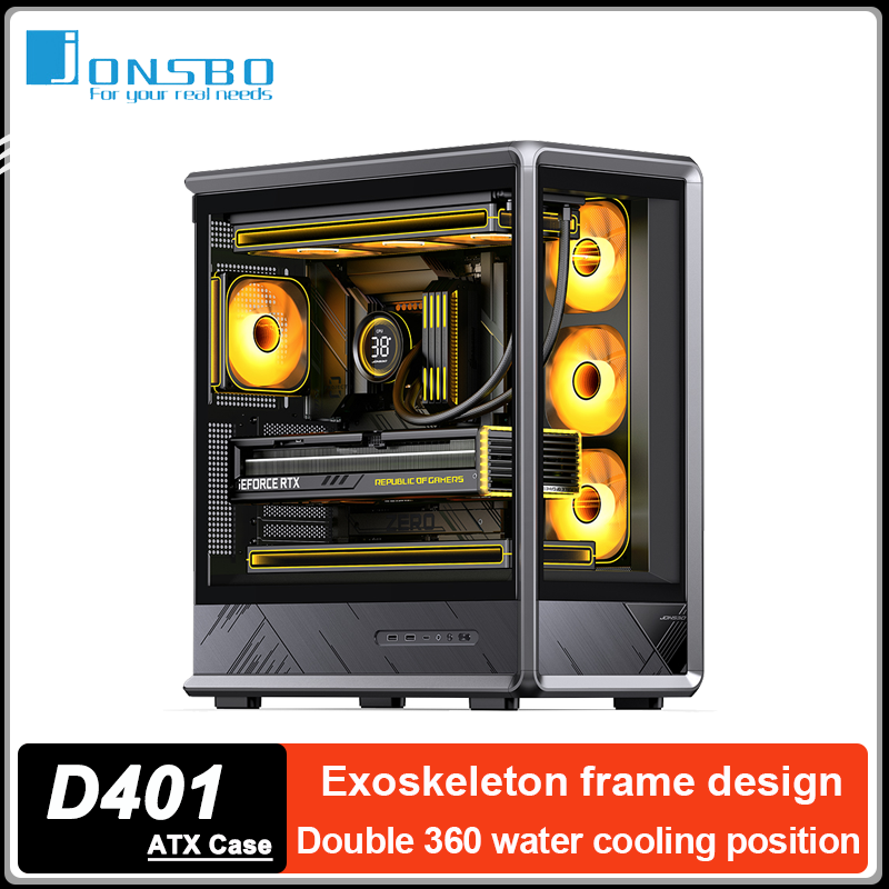 Mini Itx Case Water Cooling Support - JONSBO D401 ATX PC-behuizing Exoskeletframe Panoramisch