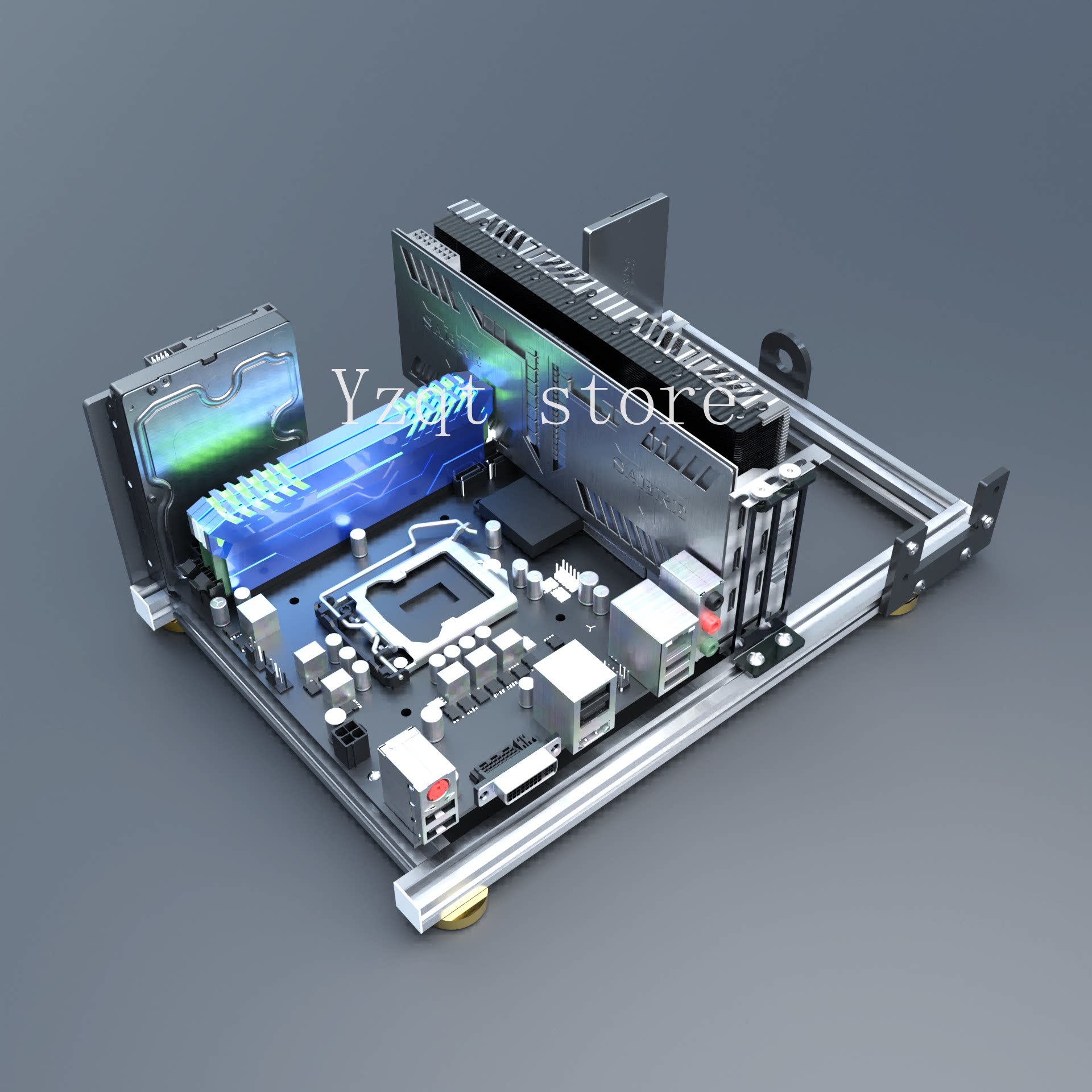 Behuizing van aluminiumlegerin - Mini Itx Case Water Cooling Support recensie en prijs