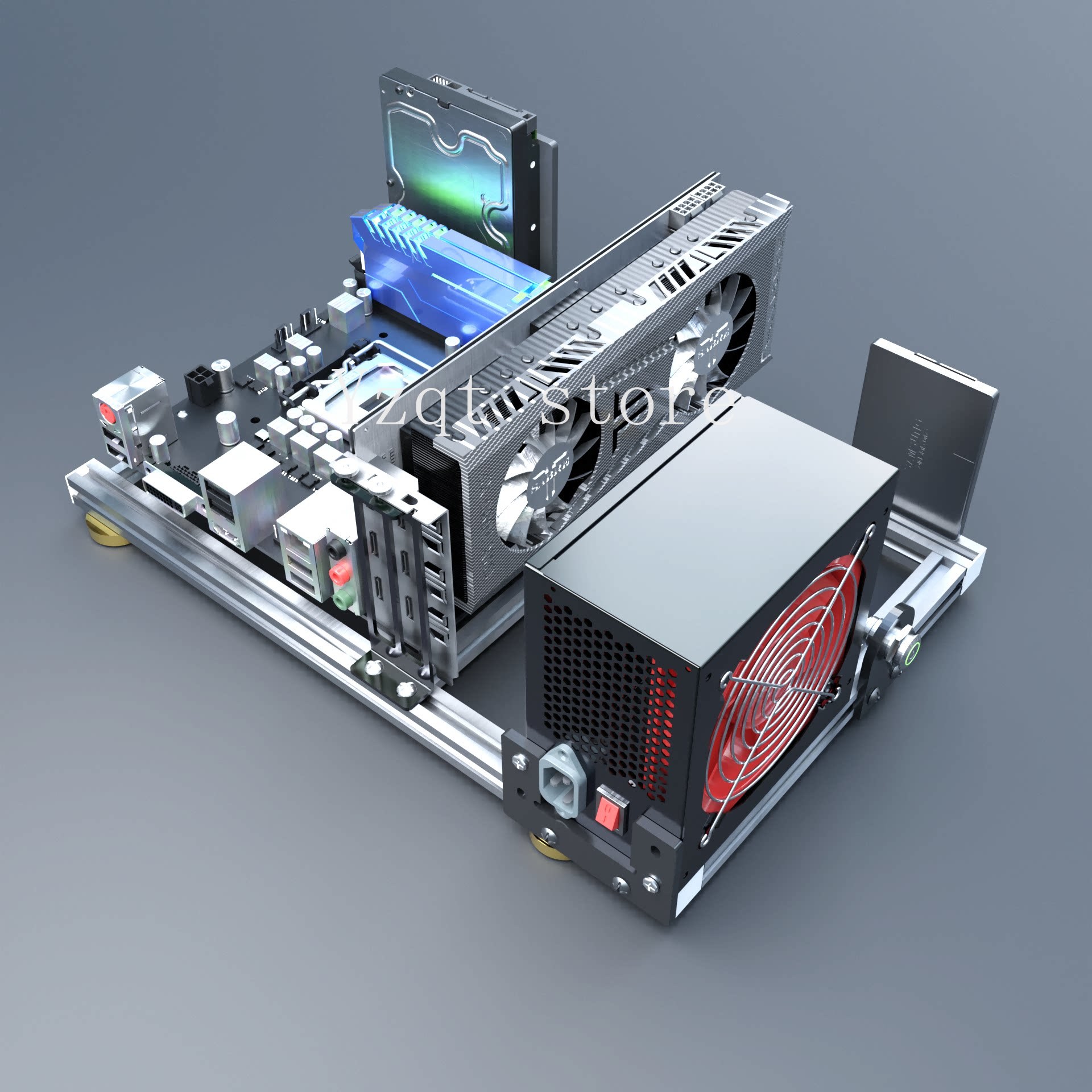 Behuizing van aluminiumlegerin - Mini Itx Case Water Cooling Support recensie en prijs