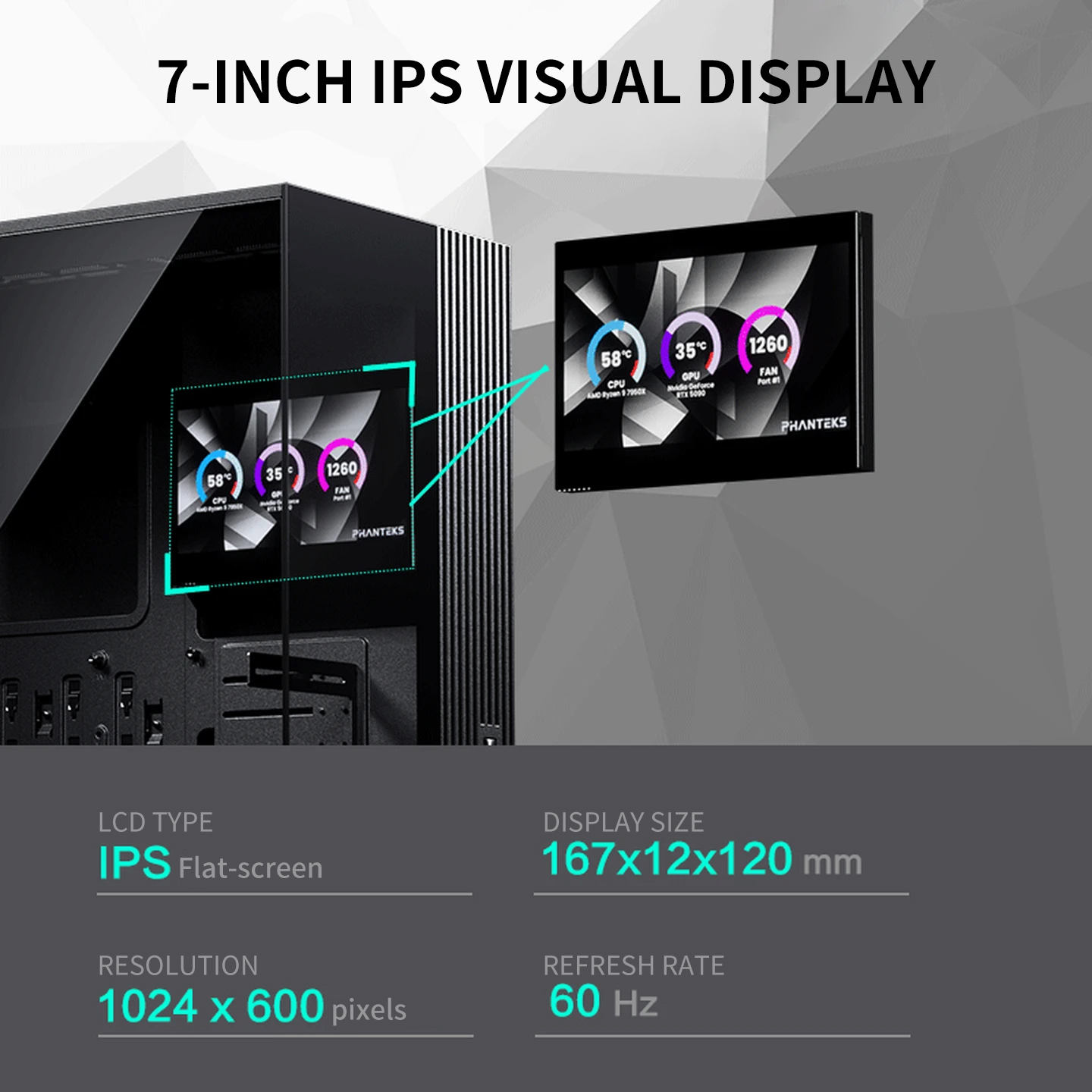 Phanteks XT V5-LCD ATX compute - Mini Itx Case Water Cooling Support recensie en prijs