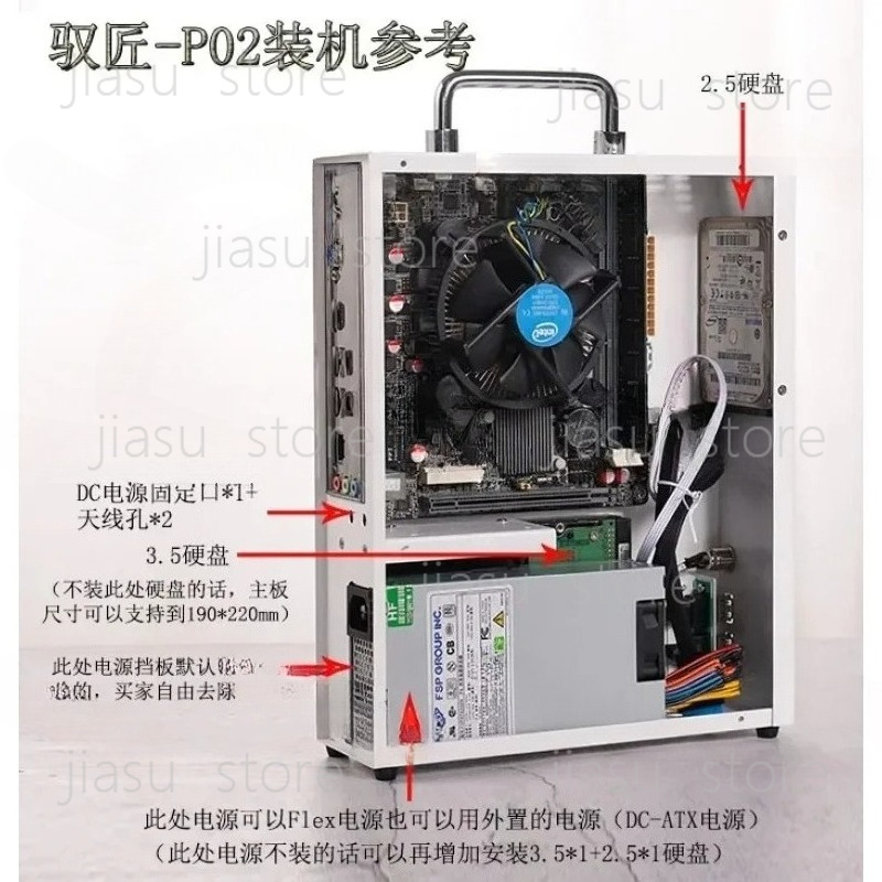 Witte P02/P03/P04 Mini ITX MAT - Mini Itx Case With Handle Portable recensie en prijs